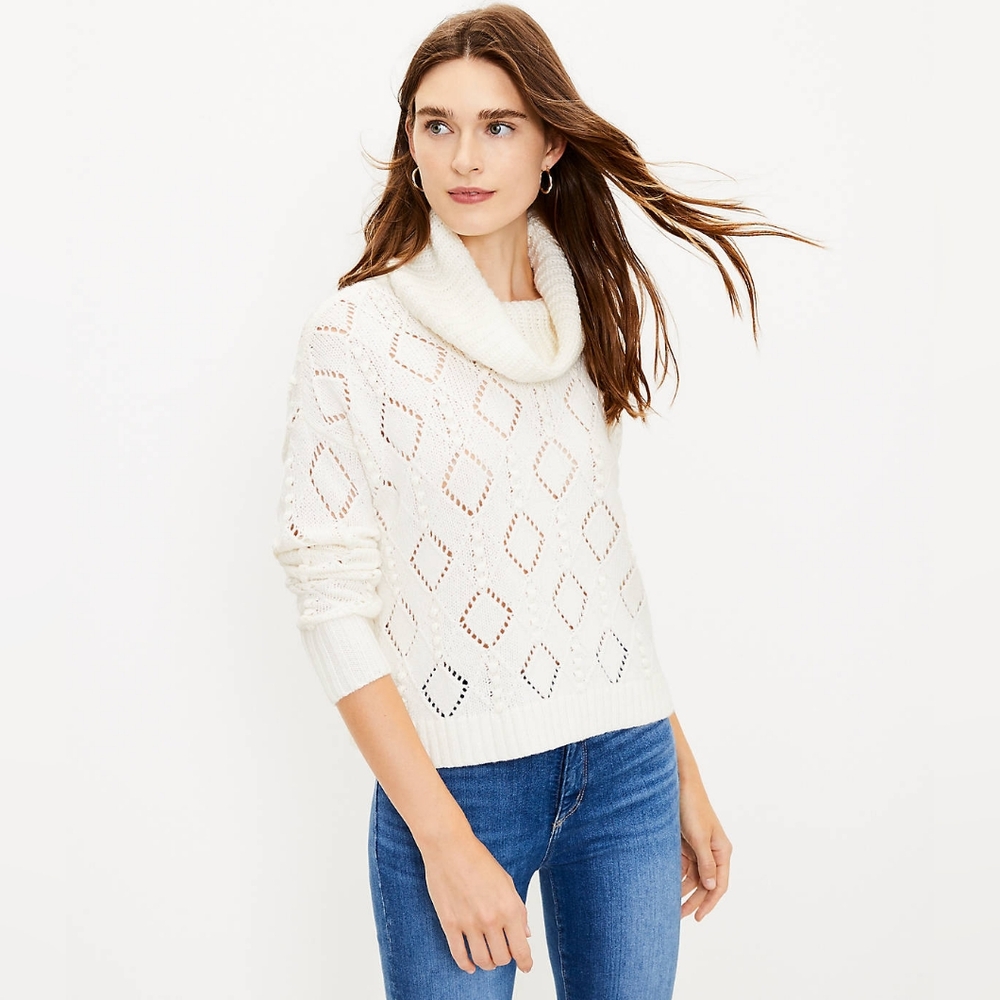 Loft Bobble Turtleneck Sweater